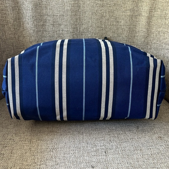 Burberry Blue and White Striped Tote - Picture 4 of 11